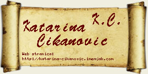 Katarina Čikanović vizit kartica
